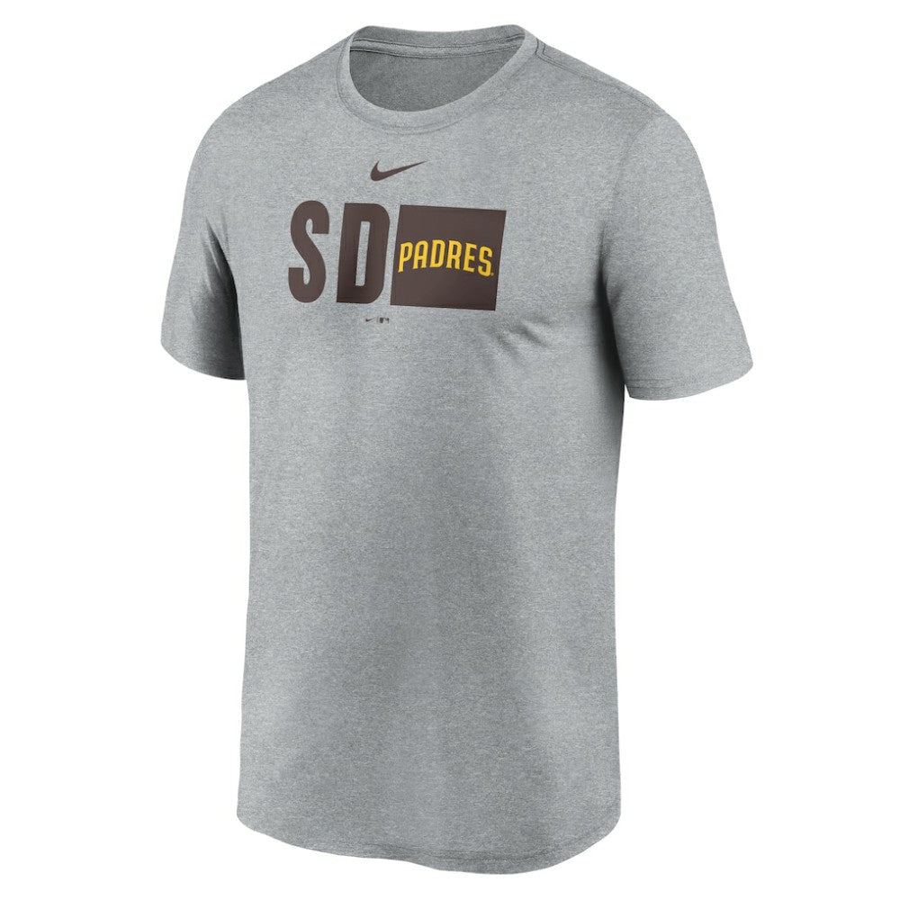 San Diego Padres Tricode Legend Performance T-Shirt Heather Gray