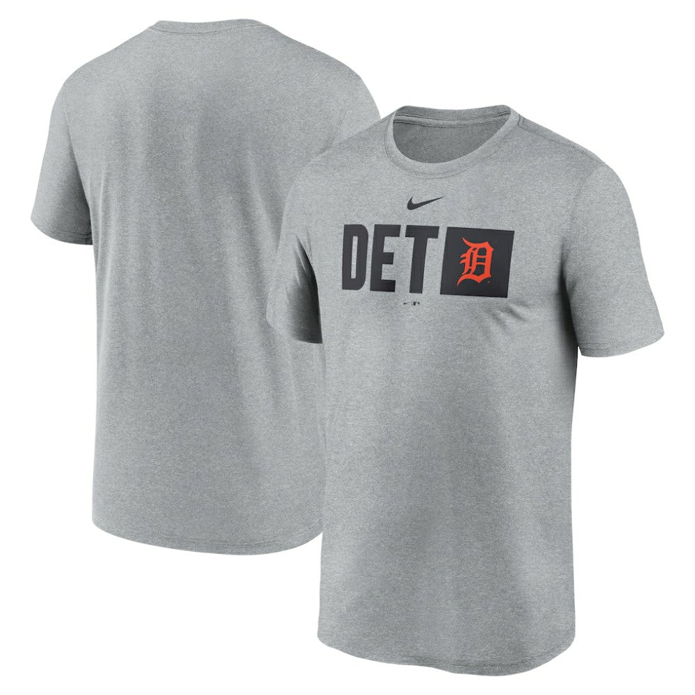 Detroit Tigers Tricode Legend Performance T-Shirt Heather Gray