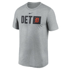 Detroit Tigers Tricode Legend Performance T-Shirt Heather Gray