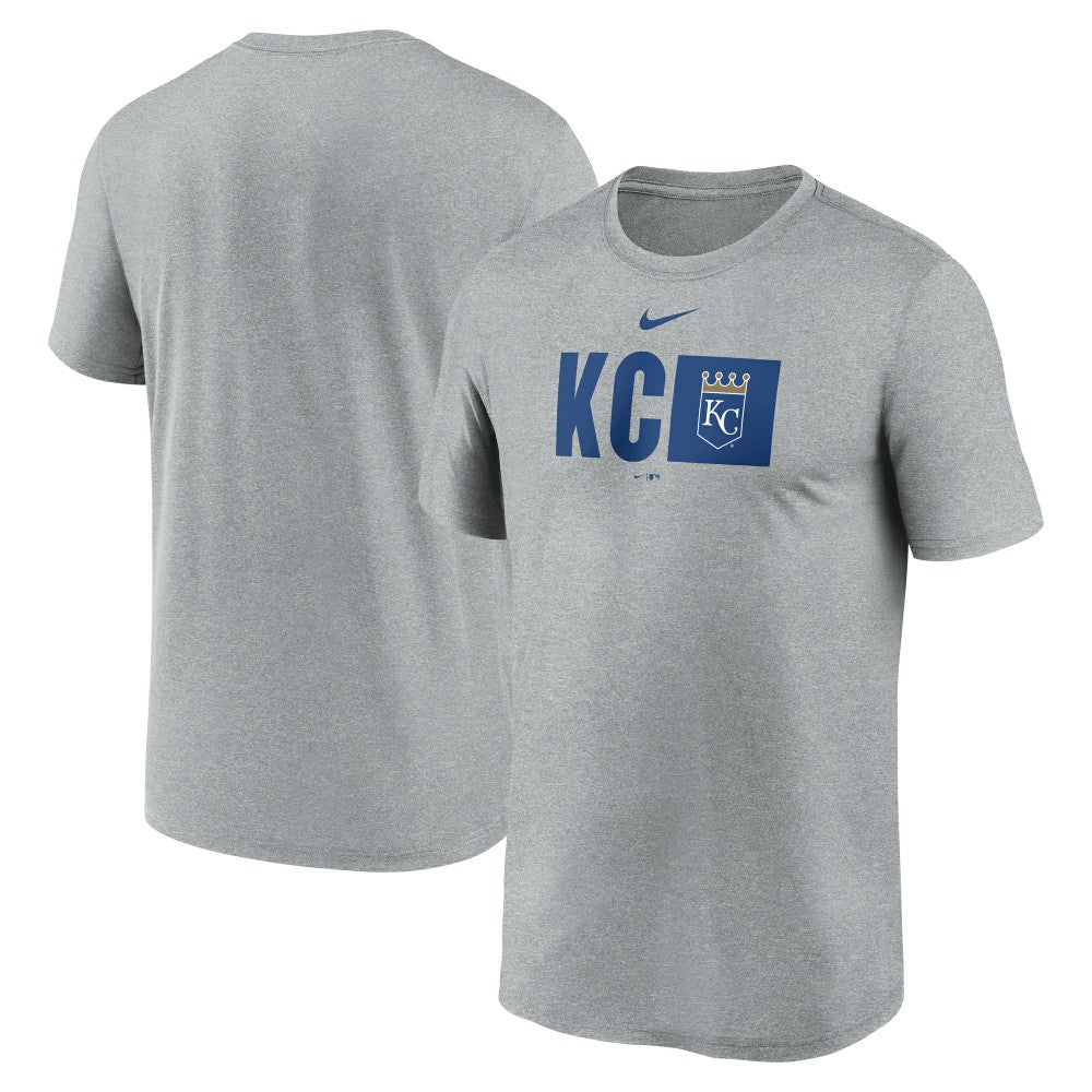 Kansas City Royals Tricode Legend Performance T-Shirt Heather Gray