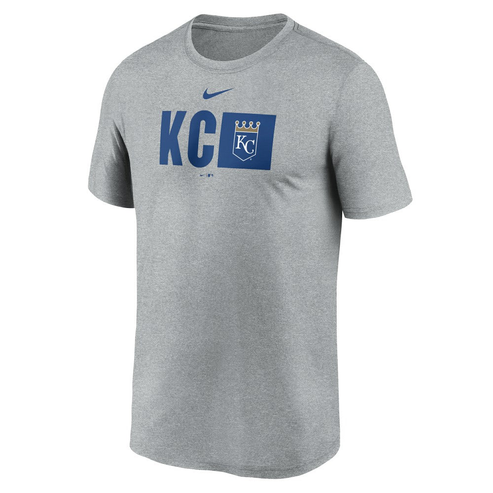 Kansas City Royals Tricode Legend Performance T-Shirt Heather Gray