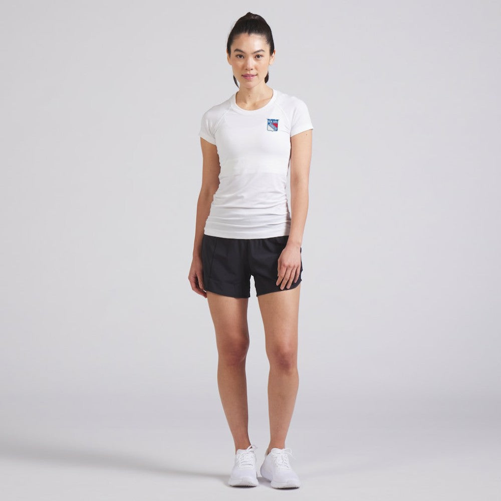 New York Rangers lululemon Women's Swiftly Tech Short-Sleeve Shirt 2.0 - White