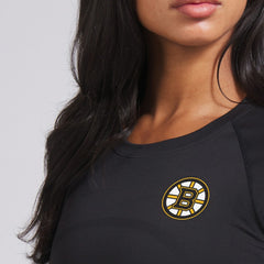 Boston Bruins lululemon Women's Swiftly Tech Short-Sleeve Shirt 2.0 - Black