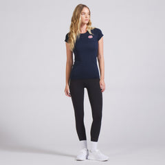 Montreal Canadiens lululemon Women's Swiftly Tech Short-Sleeve Shirt 2.0 - True Navy