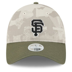 San Francisco Giants Women's 2025 Armed Forces Day 9TWENTY Adjustable Hat Light Beige/Olive