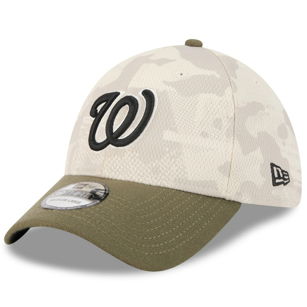 Washington Nationals 2025 Armed Forces Day 39THIRTY Flex Hat Light Beige/Olive