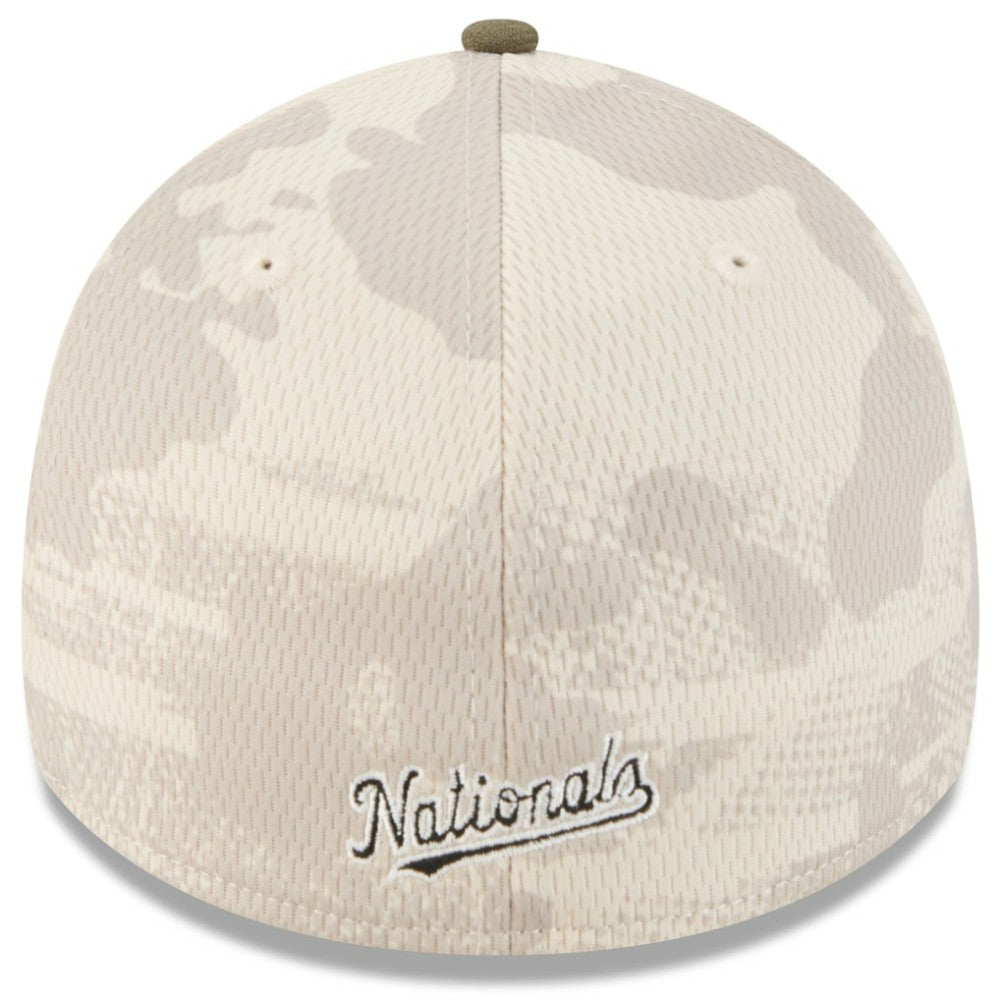 Washington Nationals 2025 Armed Forces Day 39THIRTY Flex Hat Light Beige/Olive