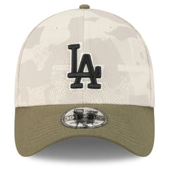 Los Angeles Dodgers 2025 Armed Forces Day 39THIRTY Flex Hat Light Beige/Olive
