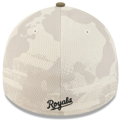 Kansas City Royals 2025 Armed Forces Day 39THIRTY Flex Hat Light Beige/Olive