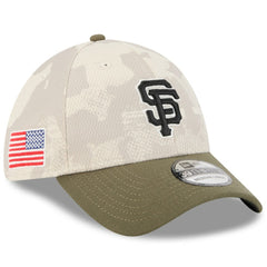 San Francisco Giants 2025 Armed Forces Day 39THIRTY Flex Hat Light Beige/Olive