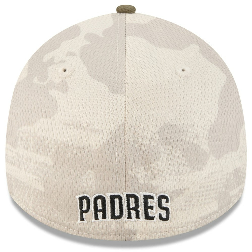 San Diego Padres 2025 Armed Forces Day 39THIRTY Flex Hat Light Beige/Olive