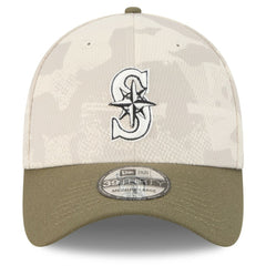 Seattle Mariners 2025 Armed Forces Day 39THIRTY Flex Hat Light Beige/Olive