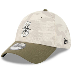 Seattle Mariners 2025 Armed Forces Day 39THIRTY Flex Hat Light Beige/Olive