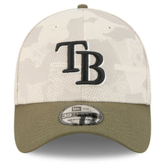 Tampa Bay Rays 2025 Armed Forces Day 39THIRTY Flex Hat Light Beige/Olive