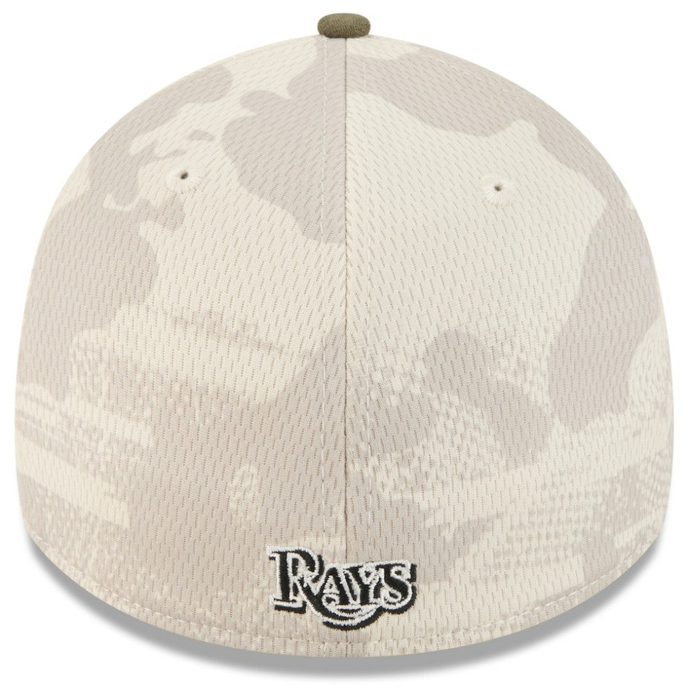 Tampa Bay Rays 2025 Armed Forces Day 39THIRTY Flex Hat Light Beige/Olive