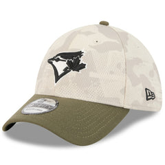 Toronto Blue Jays 2025 Armed Forces Day 39THIRTY Flex Hat Light Beige/Olive