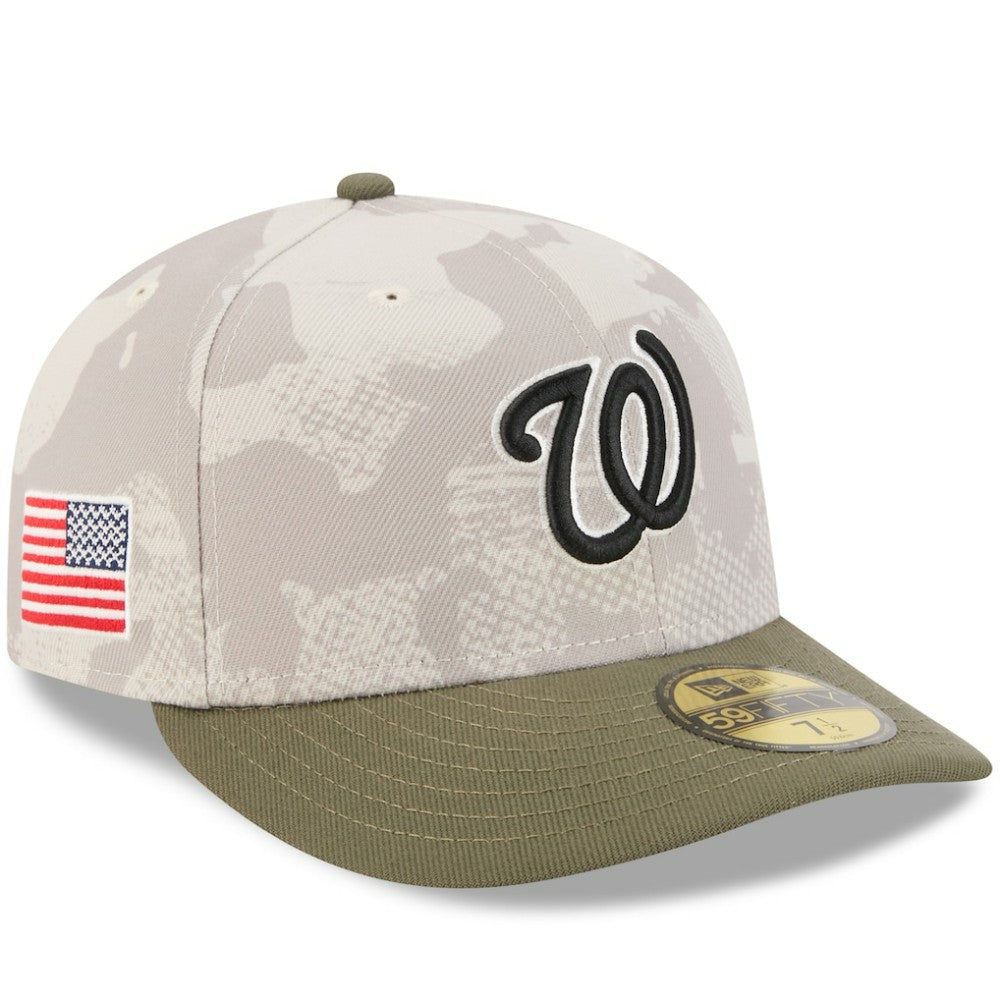 Washington Nationals 2025 Armed Forces Day 59FIFTY Fitted Hat Light Beige/Olive