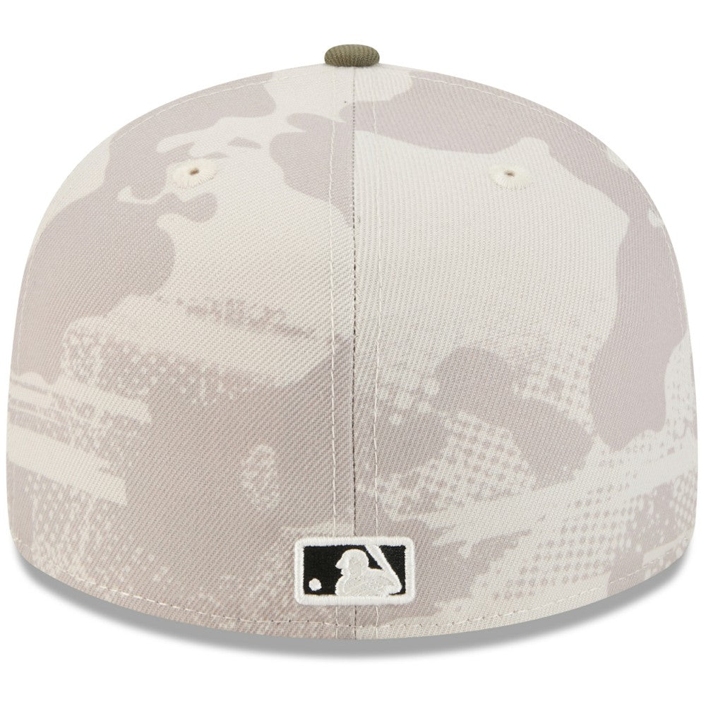 Milwaukee Brewers 2025 Armed Forces Day 59FIFTY Fitted Hat Light Beige/Olive