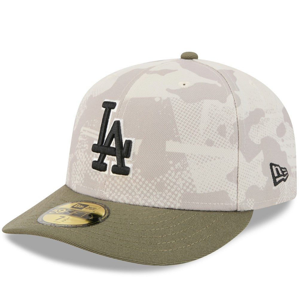 Los Angeles Dodgers 2025 Armed Forces Day 59FIFTY Fitted Hat Light Beige/Olive