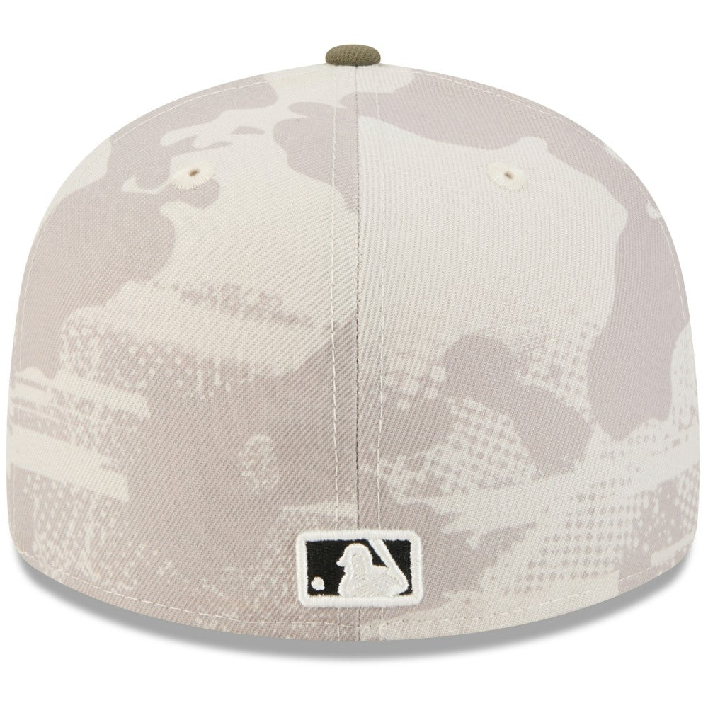Los Angeles Dodgers 2025 Armed Forces Day 59FIFTY Fitted Hat Light Beige/Olive