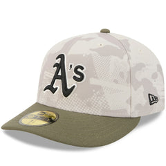Athletics 2025 Armed Forces Day 59FIFTY Fitted Hat Light Beige/Olive