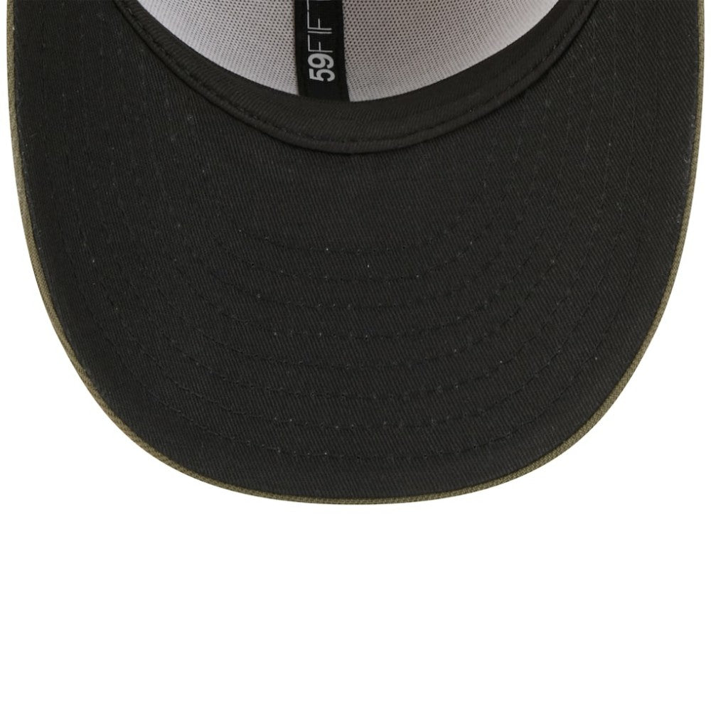 Athletics 2025 Armed Forces Day 59FIFTY Fitted Hat Light Beige/Olive