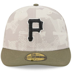 Pittsburgh Pirates 2025 Armed Forces Day 59FIFTY Fitted Hat Light Beige/Olive