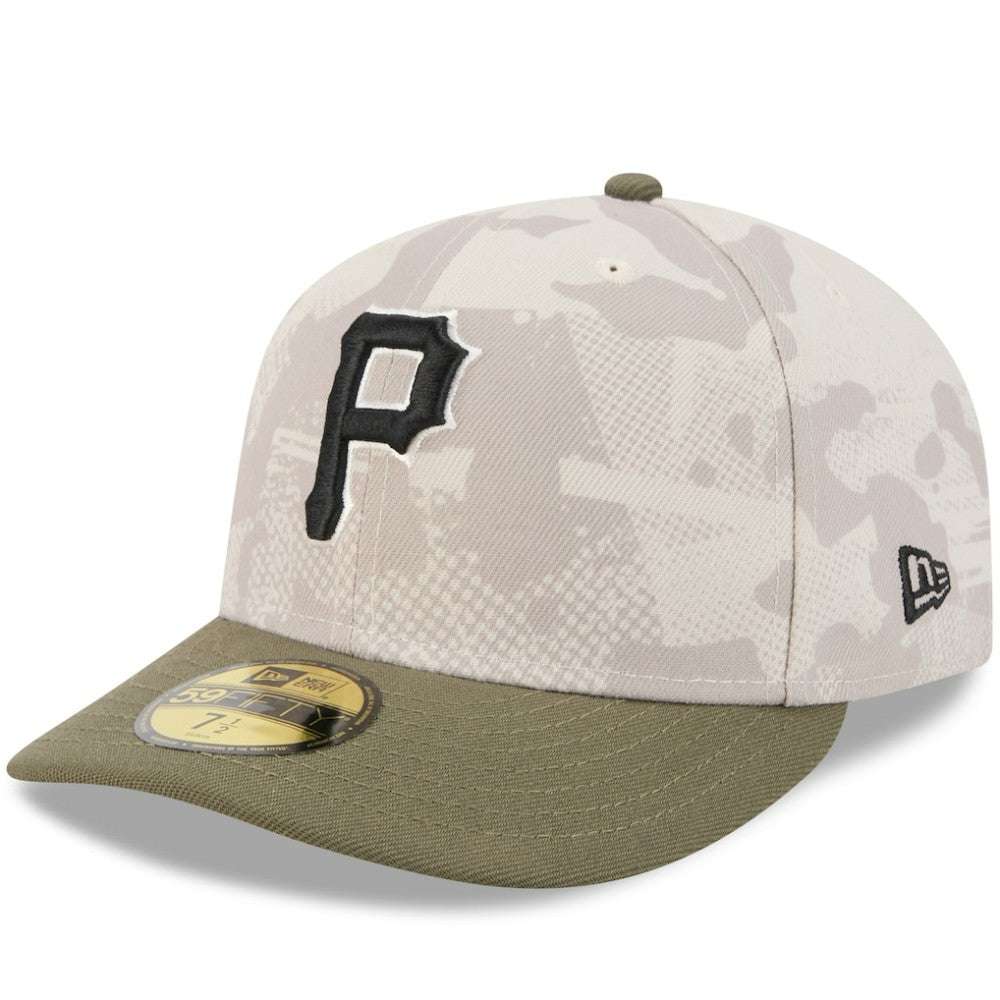 Pittsburgh Pirates 2025 Armed Forces Day 59FIFTY Fitted Hat Light Beige/Olive