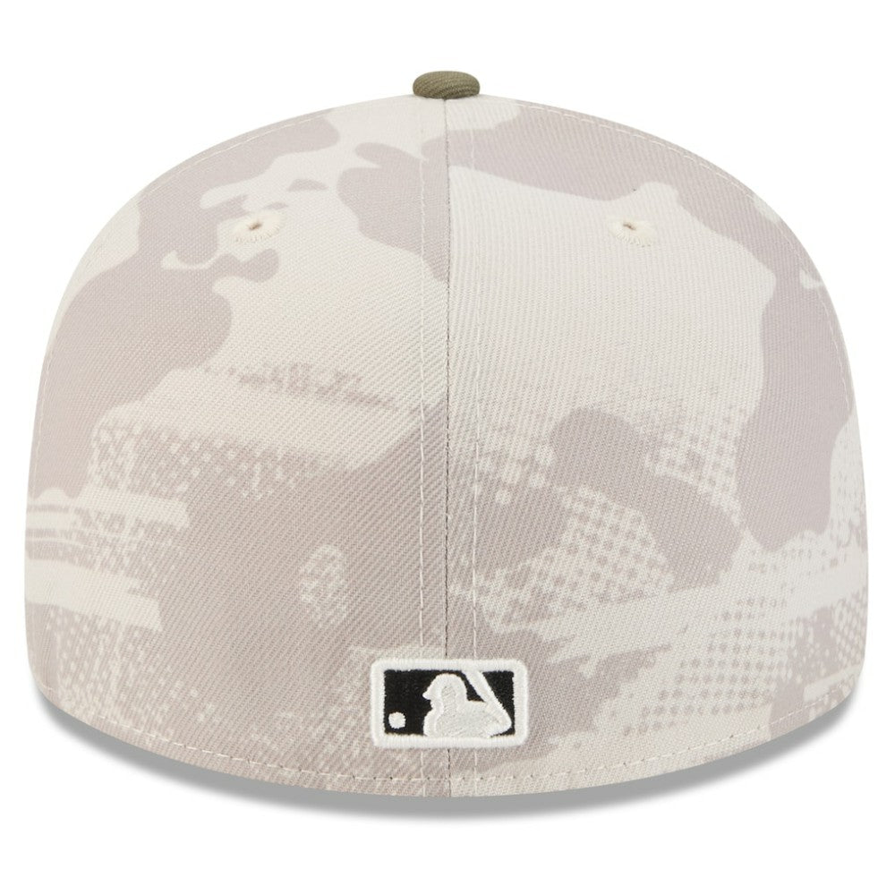 Tampa Bay Rays 2025 Armed Forces Day 59FIFTY Fitted Hat Light Beige/Olive