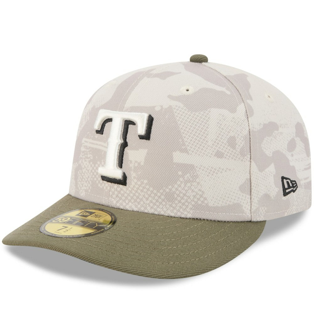 Texas Rangers 2025 Armed Forces Day 59FIFTY Fitted Hat Light Beige/Olive
