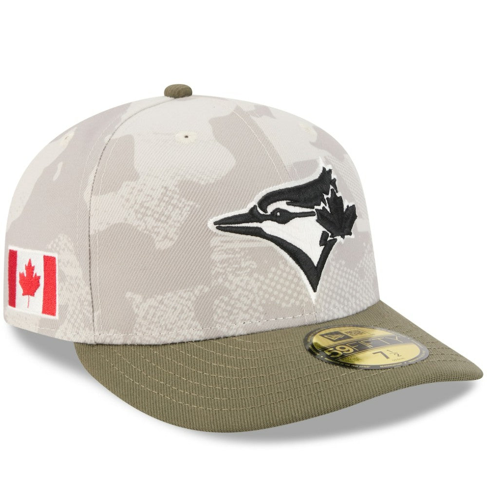 Toronto Blue Jays 2025 Armed Forces Day 59FIFTY Fitted Hat Light Beige/Olive