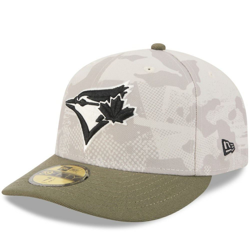 Toronto Blue Jays 2025 Armed Forces Day 59FIFTY Fitted Hat Light Beige/Olive