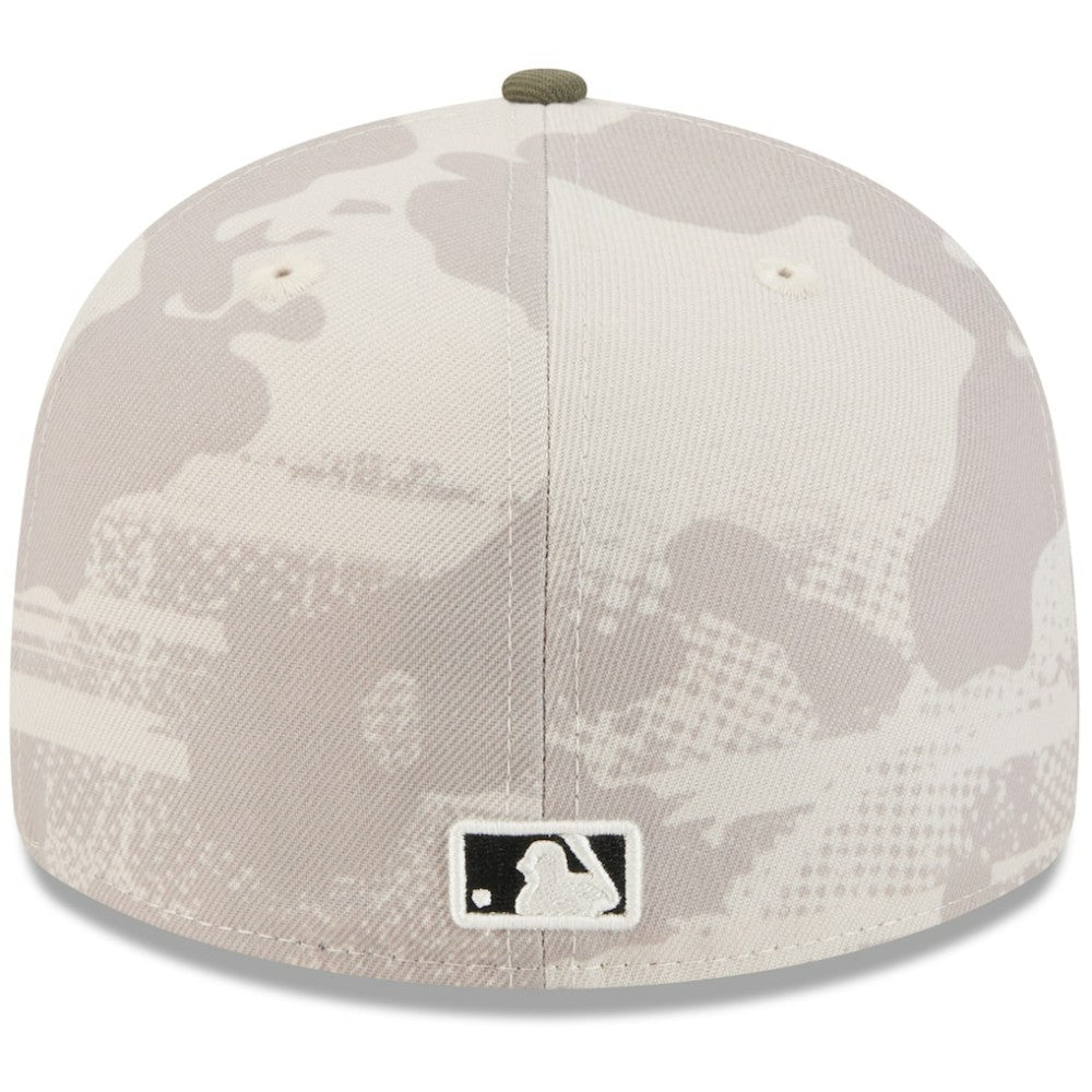 Seattle Mariners 2025 Armed Forces Day 59FIFTY Fitted Hat Light Beige/Olive