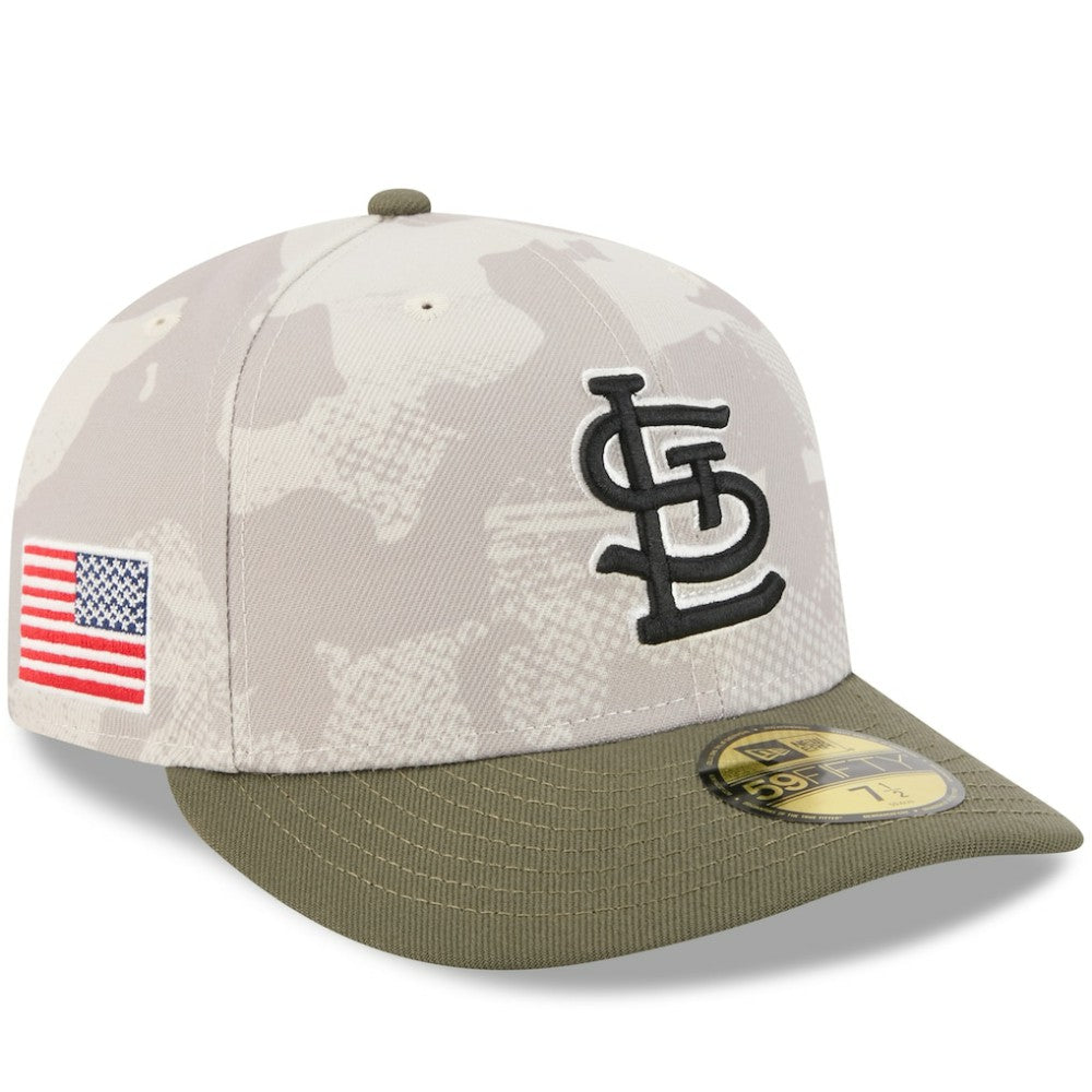 St. Louis Cardinals 2025 Armed Forces Day 59FIFTY Fitted Hat Light Beige/Olive