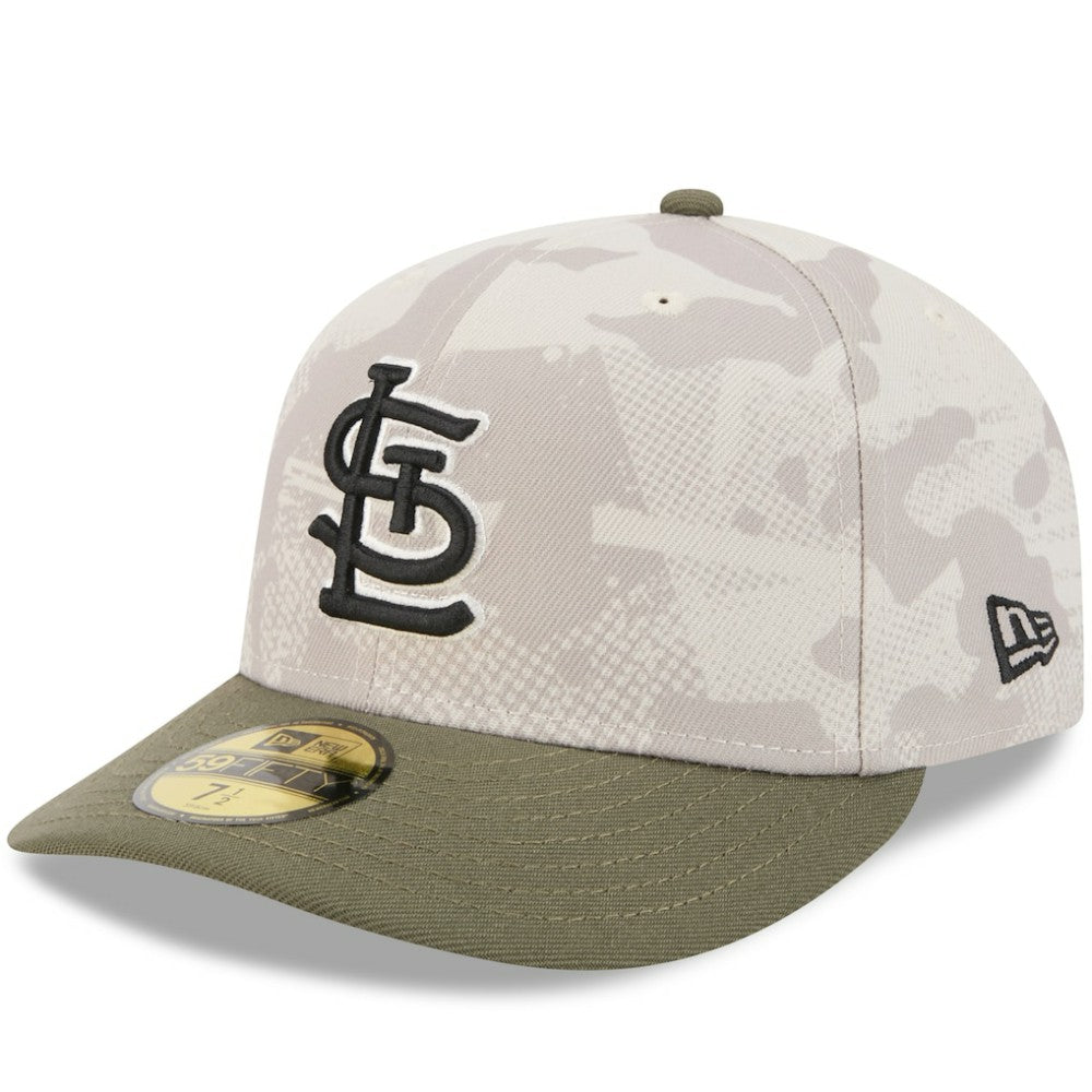 St. Louis Cardinals 2025 Armed Forces Day 59FIFTY Fitted Hat Light Beige/Olive