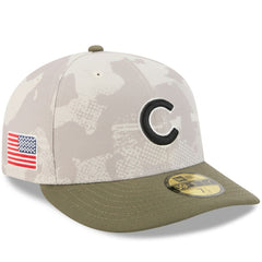 Chicago Cubs 2025 Armed Forces Day 59FIFTY Fitted Hat Light Beige/Olive