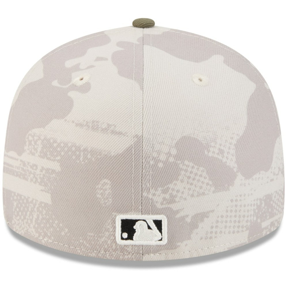 Colorado Rockies 2025 Armed Forces Day 59FIFTY Fitted Hat Light Beige/Olive