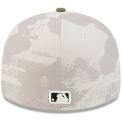 Colorado Rockies 2025 Armed Forces Day 59FIFTY Fitted Hat Light Beige/Olive