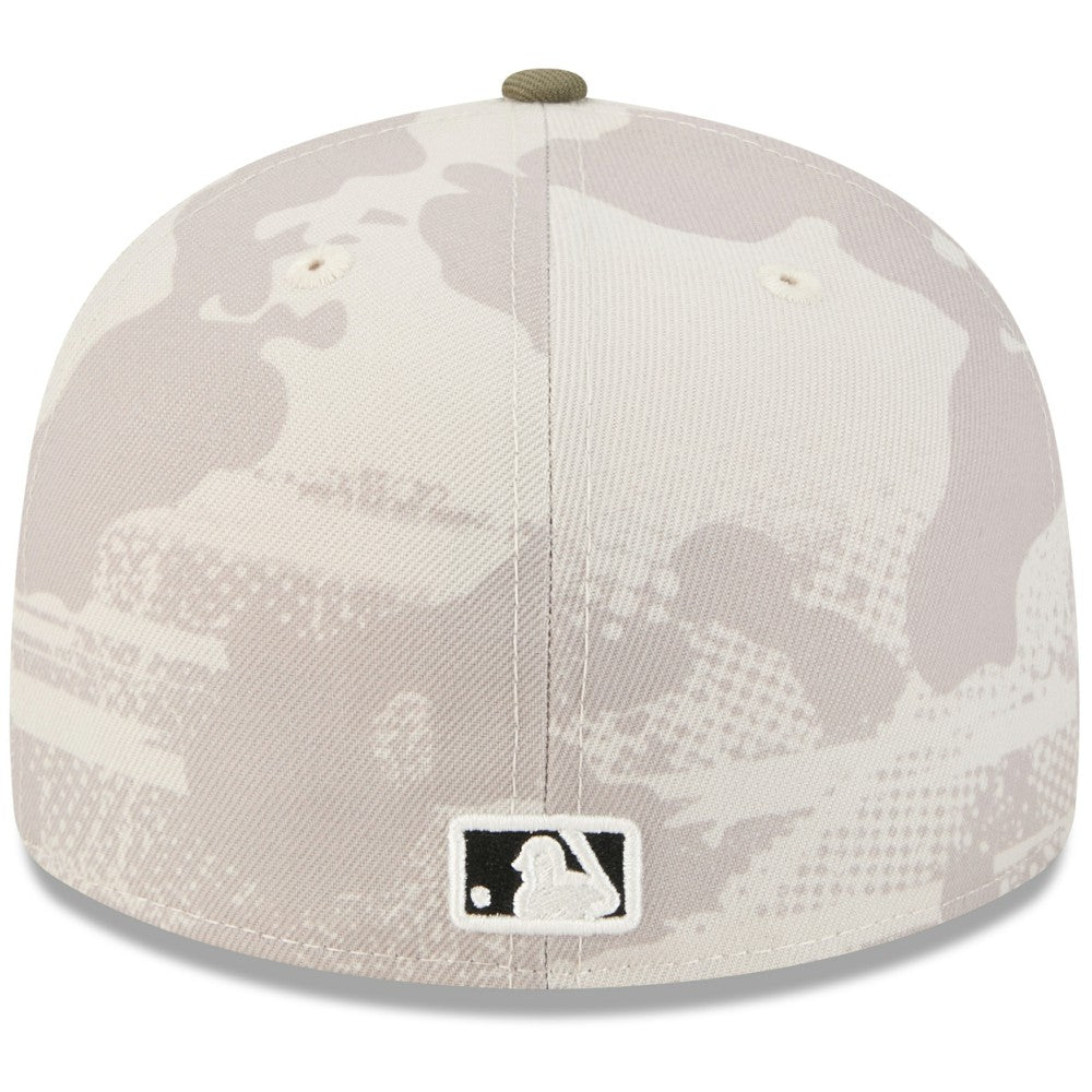 Los Angeles Angels 2025 Armed Forces Day 59FIFTY Fitted Hat Light Beige/Olive
