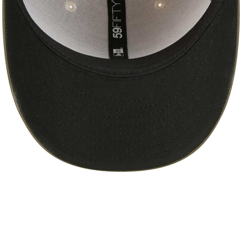 Los Angeles Angels 2025 Armed Forces Day 59FIFTY Fitted Hat Light Beige/Olive