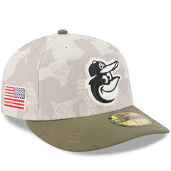 Baltimore Orioles 2025 Armed Forces Day 59FIFTY Fitted Hat Light Beige/Olive