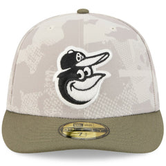 Baltimore Orioles 2025 Armed Forces Day 59FIFTY Fitted Hat Light Beige/Olive