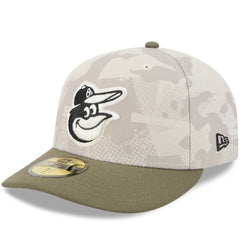 Baltimore Orioles 2025 Armed Forces Day 59FIFTY Fitted Hat Light Beige/Olive