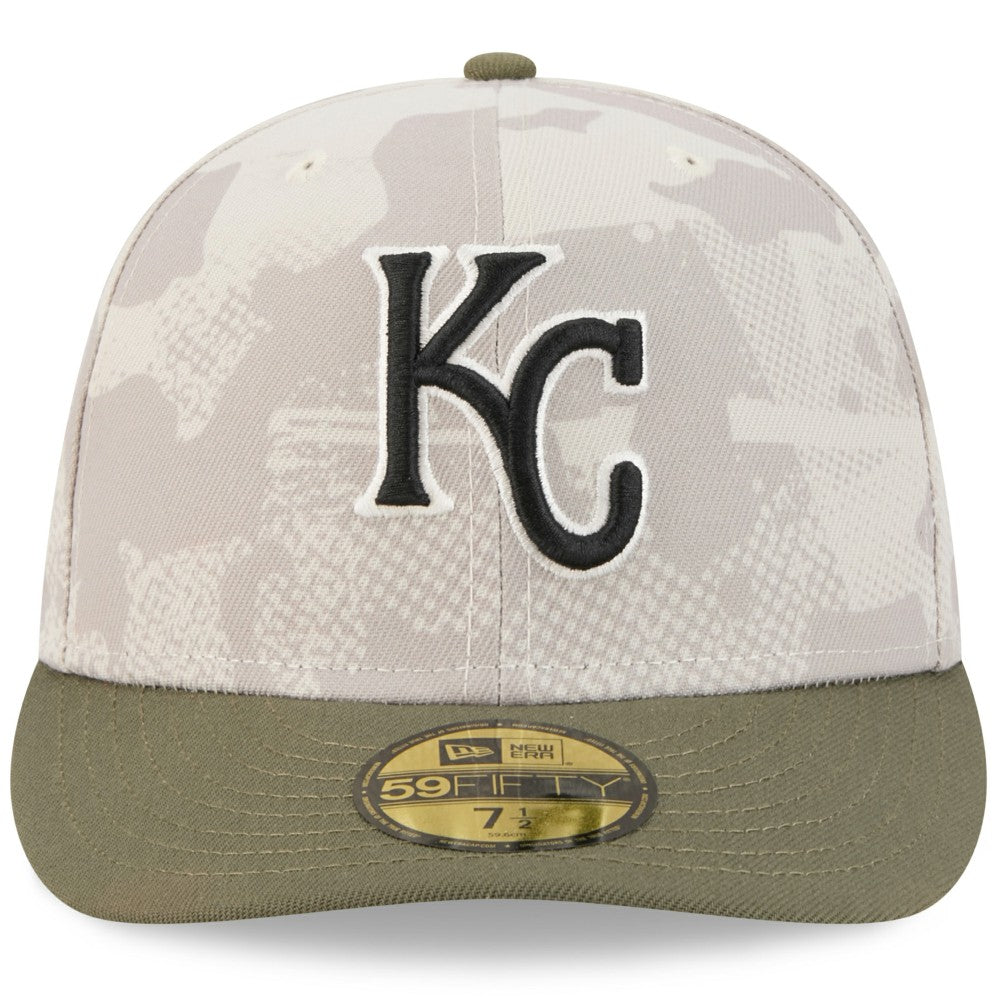 Kansas City Royals 2025 Armed Forces Day 59FIFTY Fitted Hat Light Beige/Olive