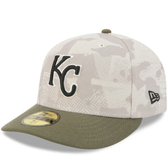 Kansas City Royals 2025 Armed Forces Day 59FIFTY Fitted Hat Light Beige/Olive