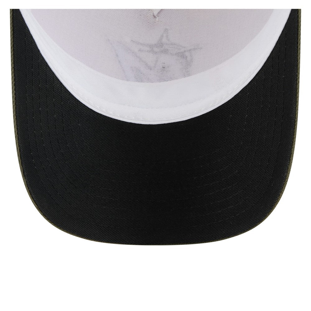 Miami Marlins 2025 Armed Forces Day 9FORTY M-Crown A-Frame Adjustable Hat Light Beige/Olive