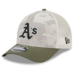 Athletics 2025 Armed Forces Day 9FORTY M-Crown A-Frame Adjustable Hat Light Beige/Olive
