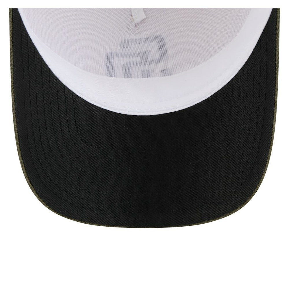 San Diego Padres 2025 Armed Forces Day 9FORTY M-Crown A-Frame Adjustable Hat Light Beige/Olive