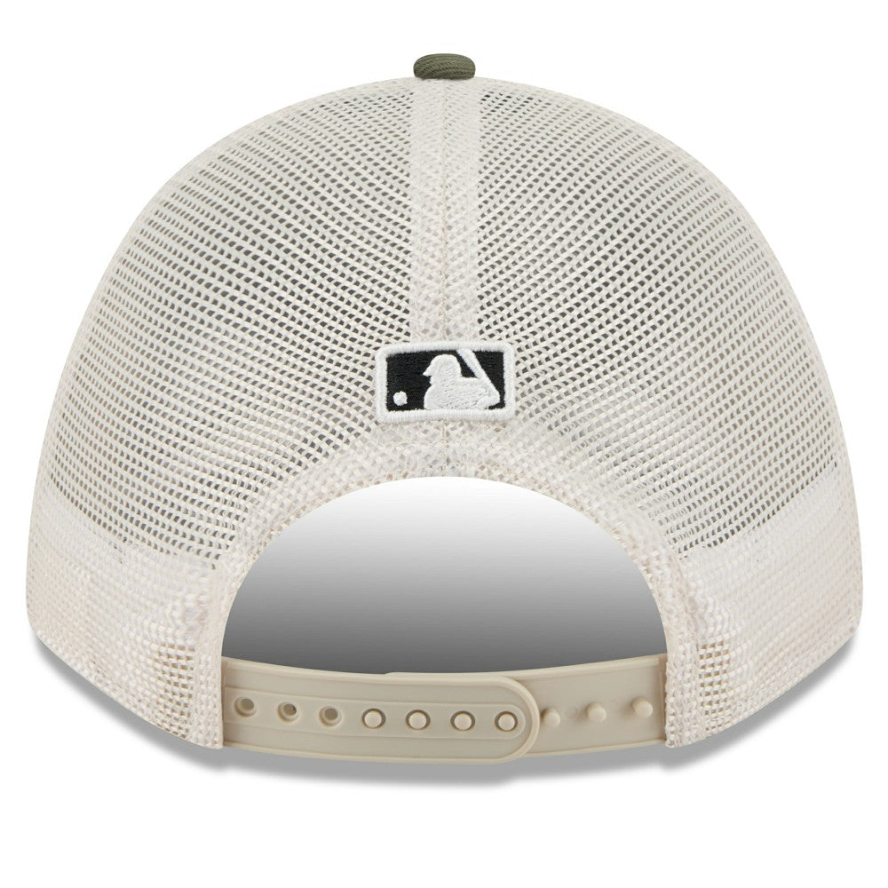 Los Angeles Dodgers 2025 Armed Forces Day 9FORTY M-Crown A-Frame Adjustable Hat Light Beige/Olive