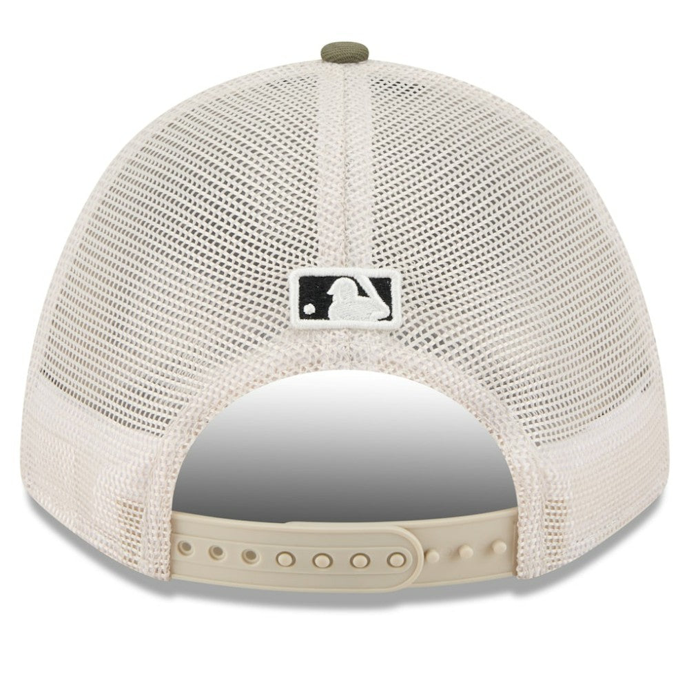 Tampa Bay Rays 2025 Armed Forces Day 9FORTY M-Crown A-Frame Adjustable Hat Light Beige/Olive